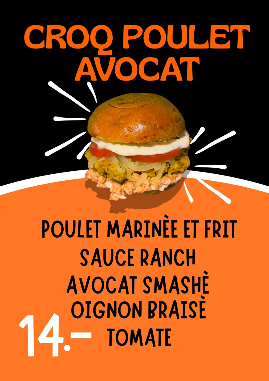 Croq Poulet Avocat
